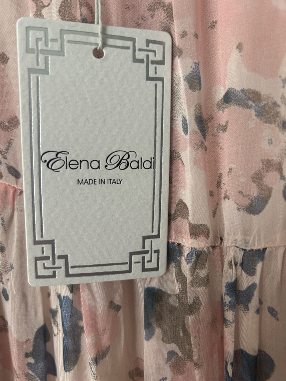 NWT  Floral Pleated Silk-Blend Maxi Dress - Pink Multi - Picture 2 of 5